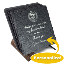 Personalized Slate Stone Coaster Set | Rampage Coffee Co.