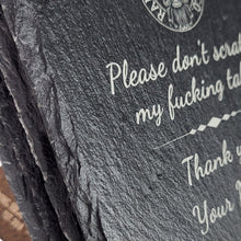 Personalized Slate Stone Coaster Set | Rampage Coffee Co. Rubber Logo Coasters Rampage Coffee Co.