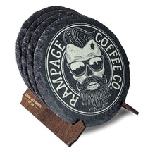 Slate Stone Coaster Set | Rampage Coffee Co. Rubber Logo Coasters Rampage Coffee Co.