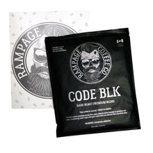 CODE BLK | Dark Roast Premium Blend Coffee Rampage Coffee Co. Whole Bean 360g 