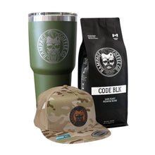 Caffeinated Soldier Bundle | Rampage Coffee Co. Bundles Rampage Coffee Co. Whole Bean CODE BLK - Dark Roast Flat Brim
