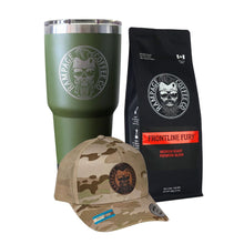 Caffeinated Soldier Bundle | Rampage Coffee Co. Bundles Rampage Coffee Co. Whole Bean FRONTLINE FURY - Med Roast Curved Brim