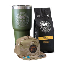 Caffeinated Soldier Bundle | Rampage Coffee Co. Bundles Rampage Coffee Co. Whole Bean RIOT - Med Roast Flat Brim