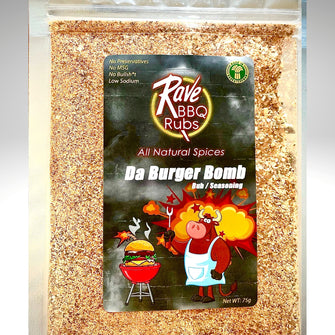 Da Burger Bomb Rub/Seasoning - 75g bag Rave Bbq Rubs 