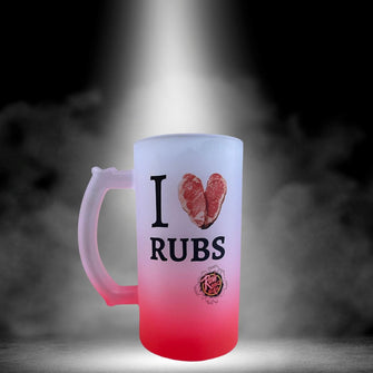 I Love Rubs Beer Mug Rave Bbq Rubs 1 Beer Mug 