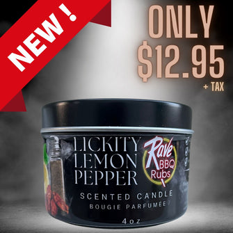 Lickity Lemon Pepper 4oz Scented Candle Rave Bbq Rubs 