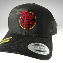 Rave BBQ Snapback Hat Rave Bbq Rubs Black Camo 