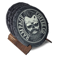 Slate Stone Coaster Set | Rampage Coffee Co. Rubber Logo Coasters Rampage Coffee Co. 