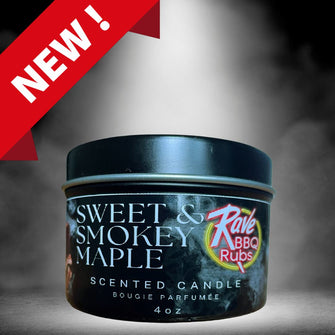 Sweet & Smokey Maple 4oz Scented Candle Rave Bbq Rubs 