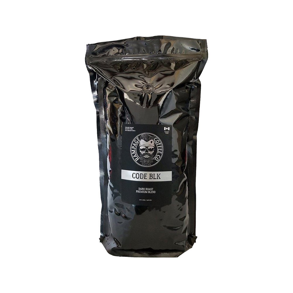 Dark Coffee Code Code BLK Dark Roast – Premium Strong Coffee Blend– Rampage Coffee Co.