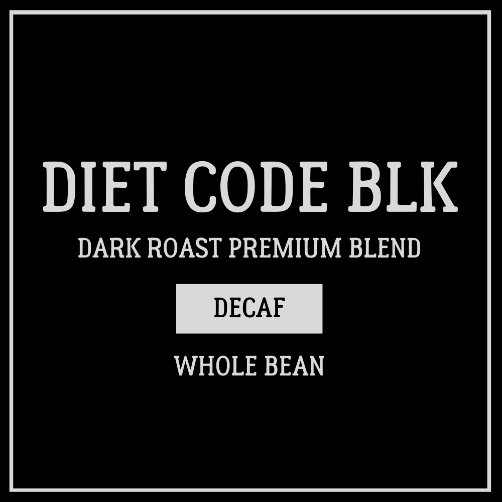 Dark Coffee Code Diet Code BLK Dark Roast Decaf – Bold Flavor, No Caffeine– Rampage ...