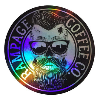Large 4" Holographic Logo Sticker | Rampage Coffee Co. Stickers Rampage Coffee Co. 