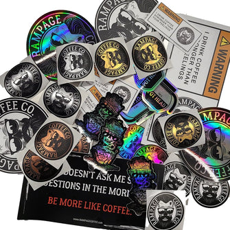 Sticker Fanatic 30 Pack | Rampage Coffee Co. Stickers Rampage Coffee Co. 